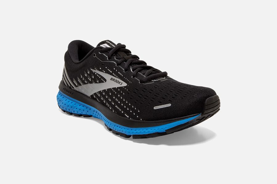 Brooks Running Shoes - Ghost 13 Road Mens - Black/Grey/Blue - WHO-093526